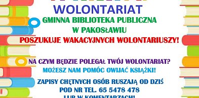 Zostań Wakacyjnym Wolontariuszem w Gminnej Bibliotece Publicznej w Pakosławiu!-14391